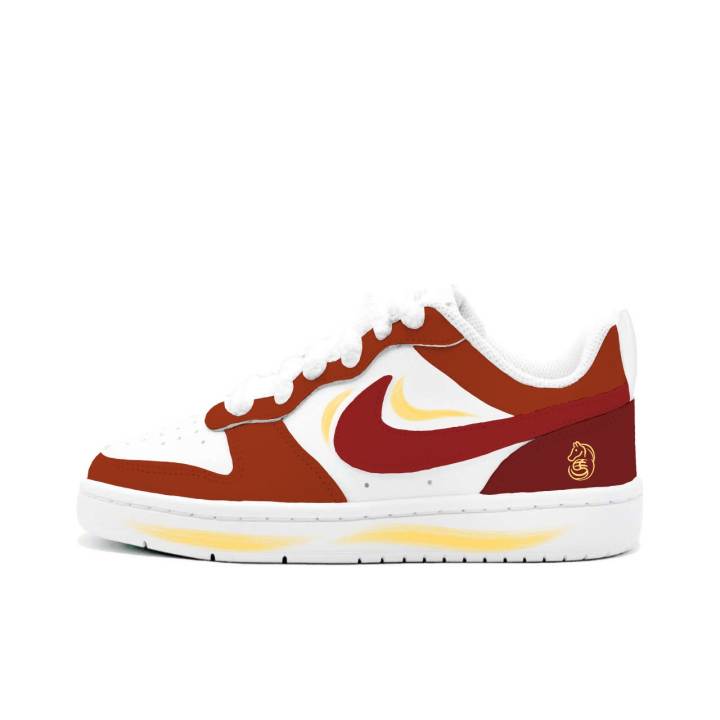 Nike Nike Court Borough 2 Yameiji, Gongfu Rabbit Leather Cushioning Abrasion Resistant Slip Resistant