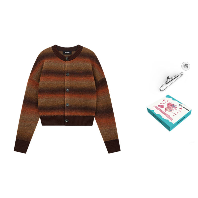 WE11DONE WE11DONE Ombre striped Cardigan