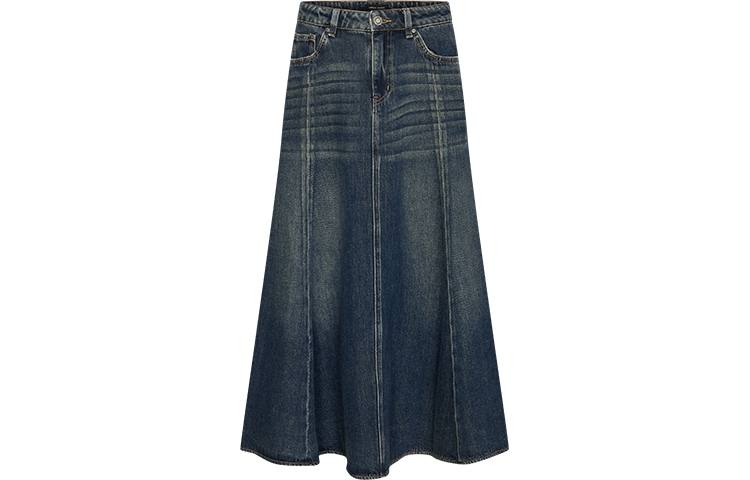 URBAN REVIVO Denim Long Skirt Women's