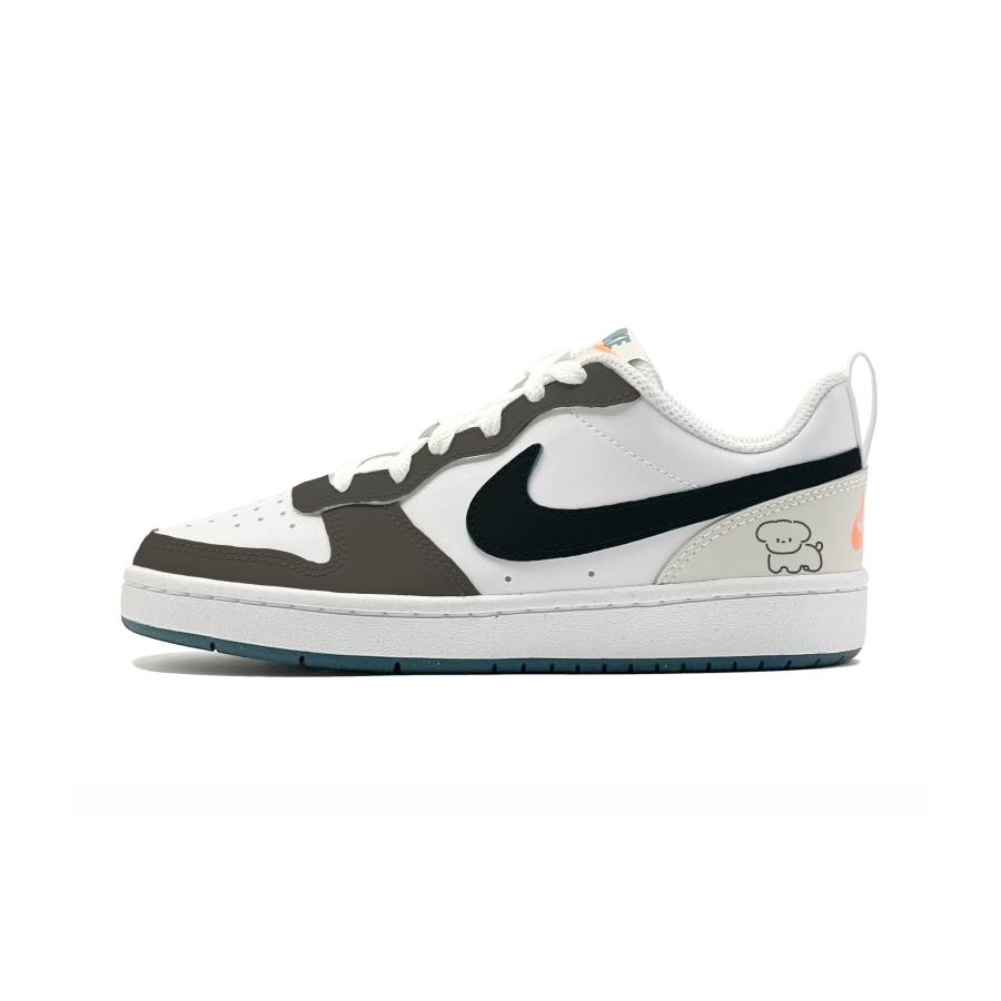 Nike Nike Court Borough 2 Chocolate Leather Slip Resistant Abrasion Resistant Cushioning