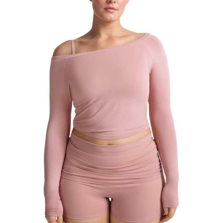 Nike NikeSKIMS Stretch Knit Women's Off-Shoulder Long-Sleeve Top