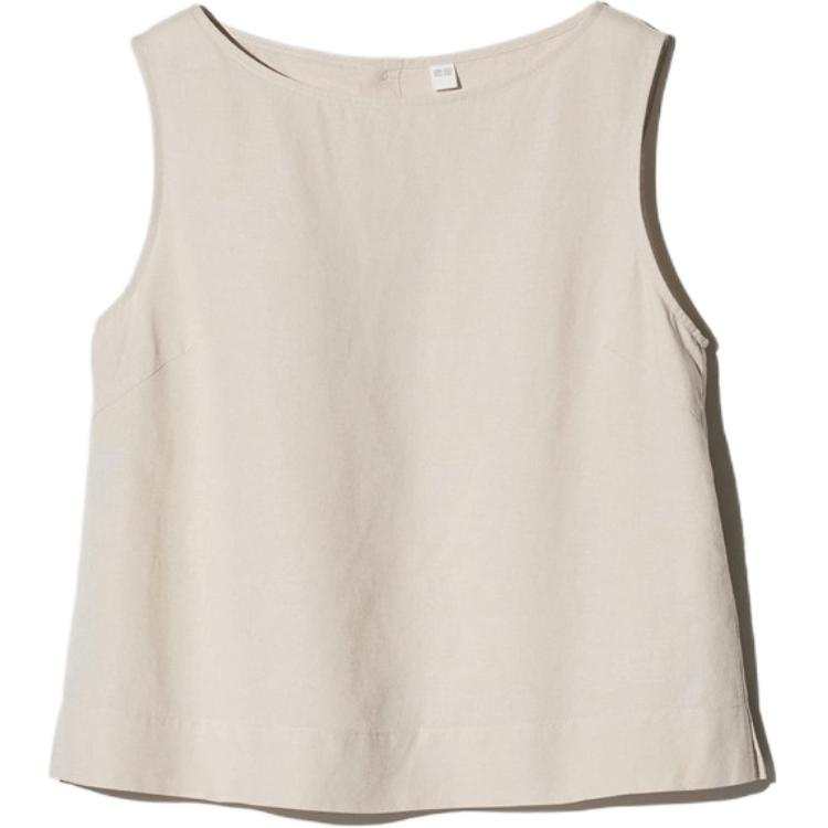 UNIQLO SS26 Shirts Women's Light Beige Crew Neck