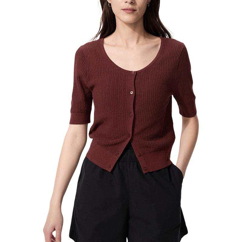 UNIQLO SS26 Knitwear Women's Chestnut Crew Neck Moderate