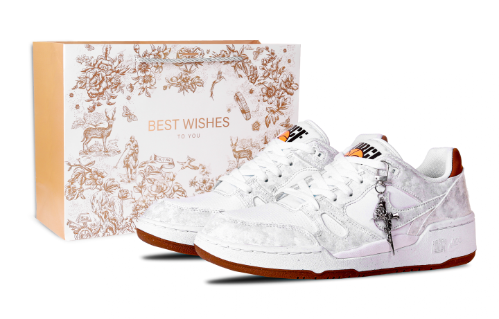 Nike Nike Full Force White Brown Chapter, Special Shopping Bag Pu Slip Resistant Abrasion Resistant Low top Skateboard Shoes