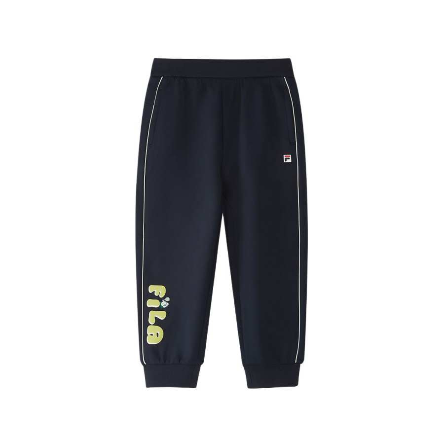 FILA KIDS Casual Pants PERFORMANCE Tennis, Comfortable Knitted Fabric Fleece Lined Thermal Stretch Elastic Cuff