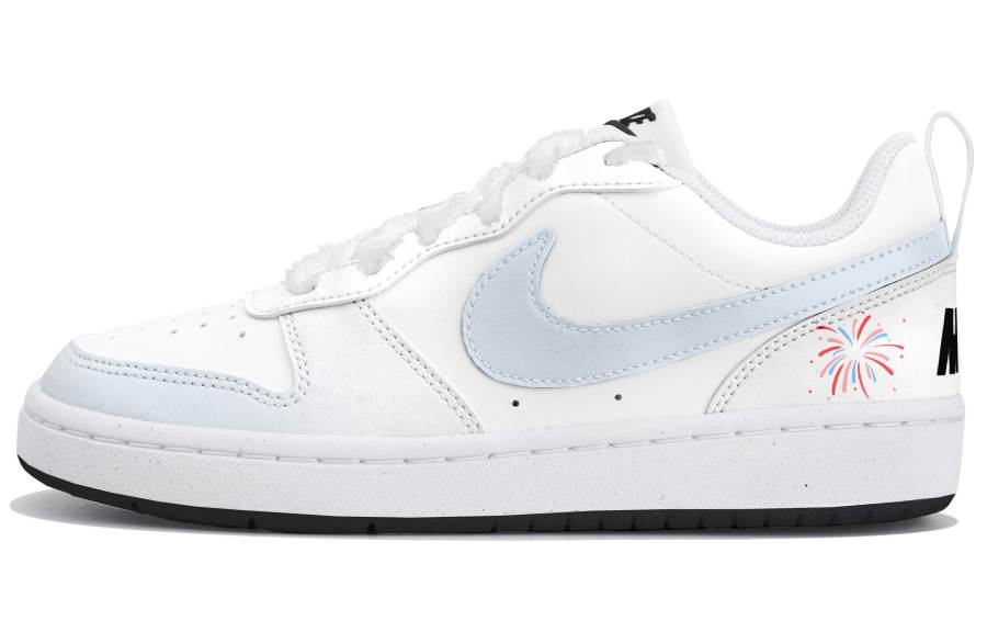 Nike Nike Court Borough 2 Low top Skateboard Shoes White Blue Teenagers