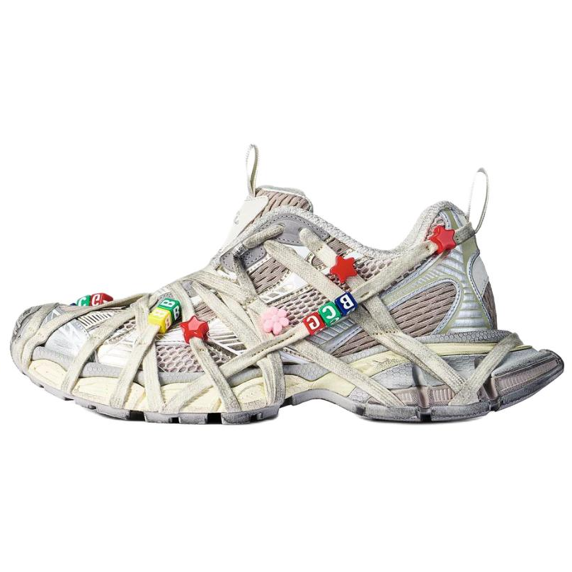 Balenciaga 3XL EXTREME LACE Low top Chunky Sneakers Women's Egg Shell Yellow