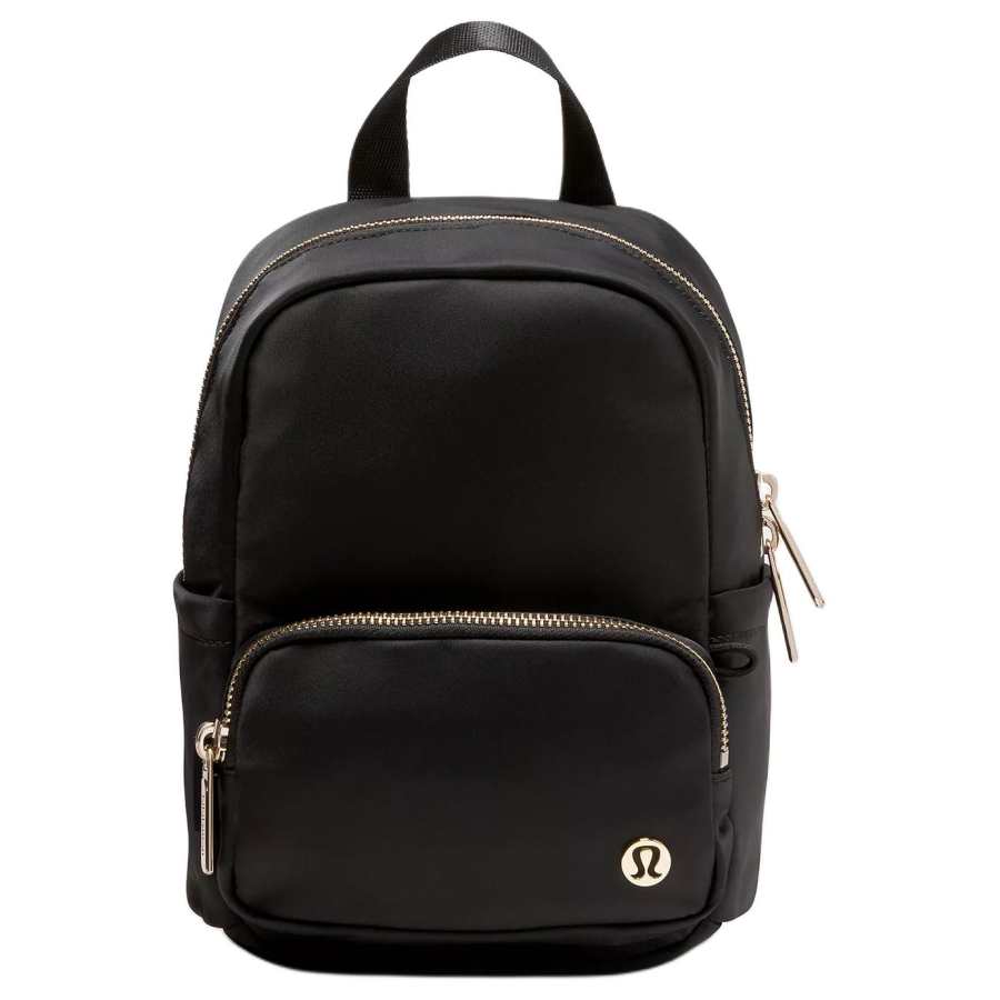 Lululemon Everywhere Nylon Backpack Mini Women's Black & Stone Ink & Gray & Gold