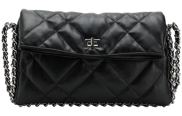 URBAN REVIVO Artificial Leather Crossbody Bag, Shoulder Bag Regular Women's Black