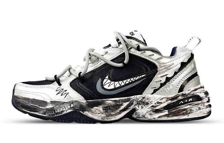 Nike Nike Air Monarch 4 Wild Era Low top Chunky Sneakers Unisex Silver Black