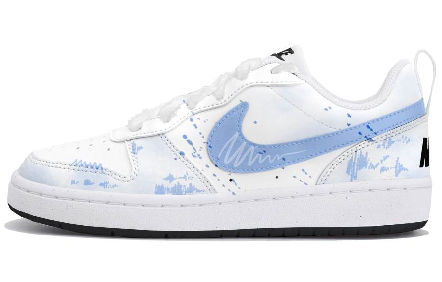 Nike Nike Court Borough 2 Low top Skateboard Shoes White Blue Teenagers