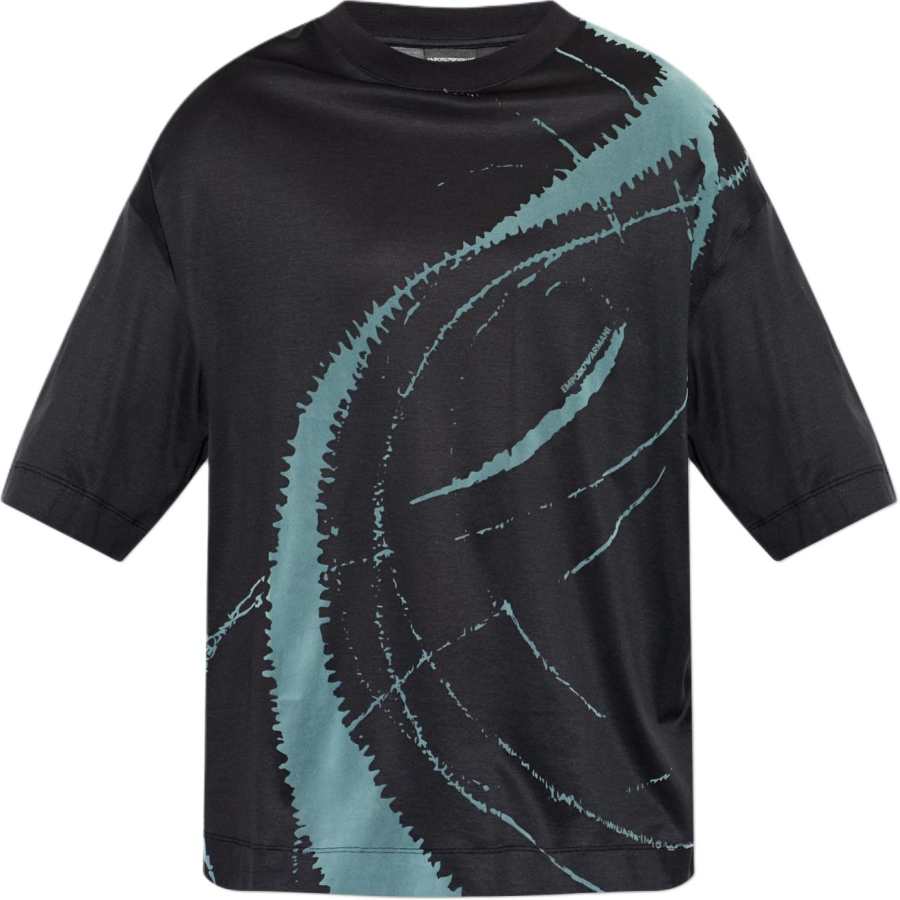 Emporio Armani Abstract Patterned Crewneck T-Shirt