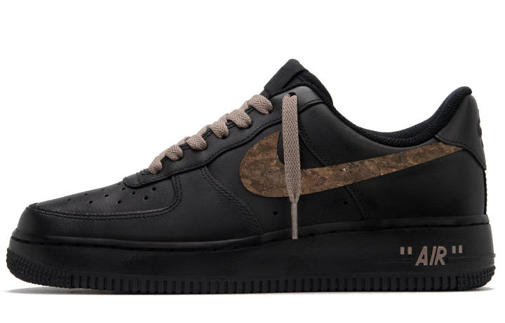 Nike Nike Air Force 1 Cookie A Low top Skateboard Shoes Unisex Black Brown