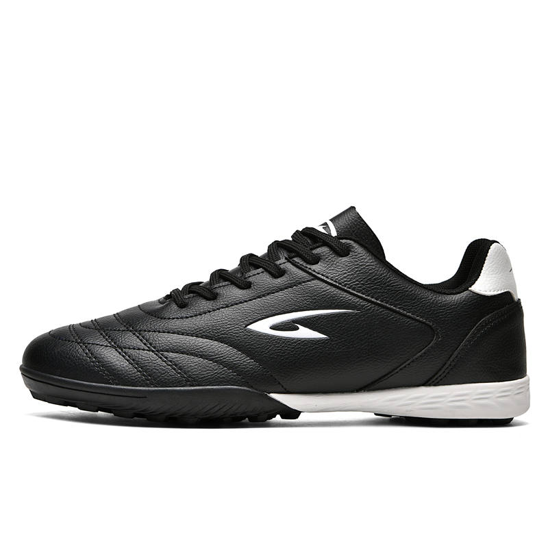 DEERWAY TF Turf Cushioning Lightweight Slip Resistant Soccer Shoes Unisex White Black