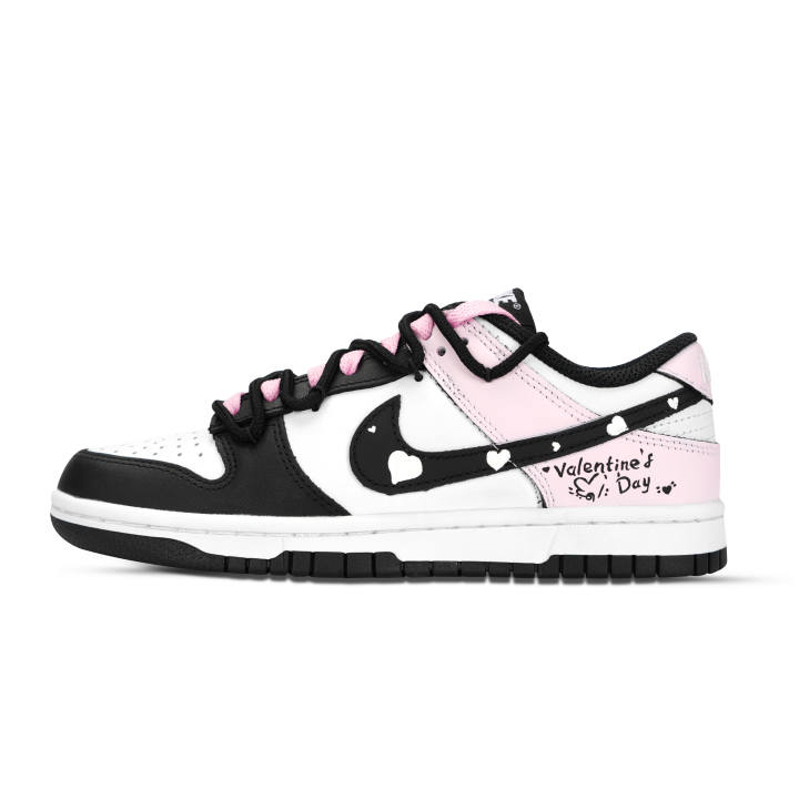 Nike Nike Dunk Black White Valentinesday Abrasion Resistant Slip Resistant Abrasion Resistant Slip Resistant Low top