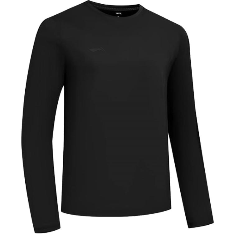 Li-Ning Li Ning T Shirts Men's Black Crew Neck Straight Fit