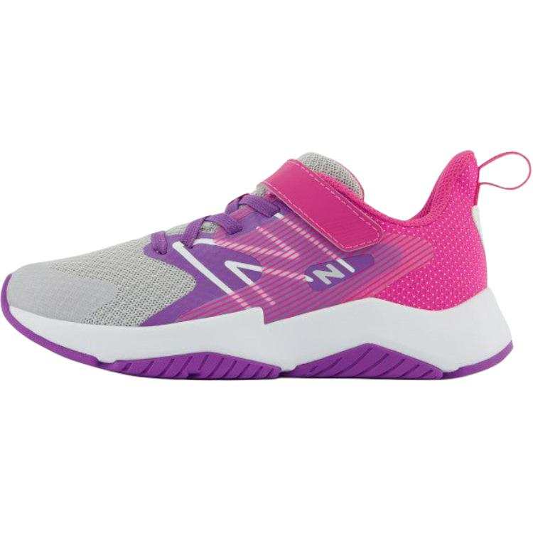 New Balance New Balance NB Rave Run V2 Breathable Abrasion Resistant Support Low top Kids' Running Shoes Gray Purple Pink