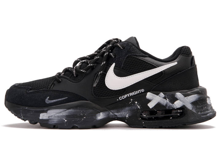 Nike Nike Air Max Fusion Abrasion Resistant Low top Running Shoes Men's Black White