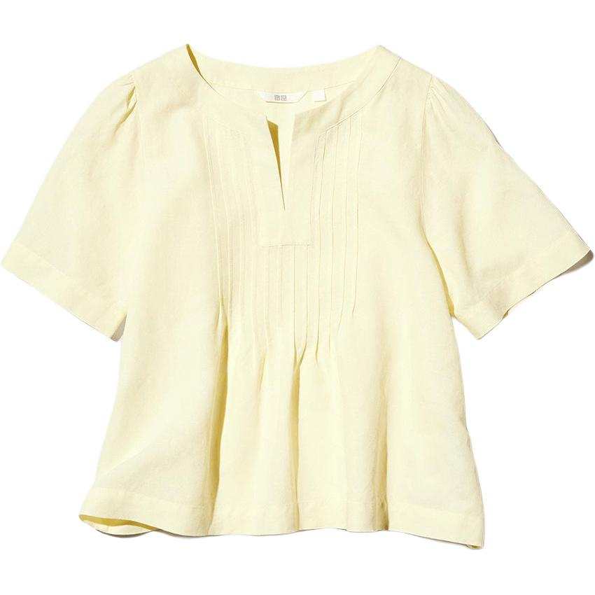 UNIQLO Shirts Women's Cream Half Open Collar Moderate Other
