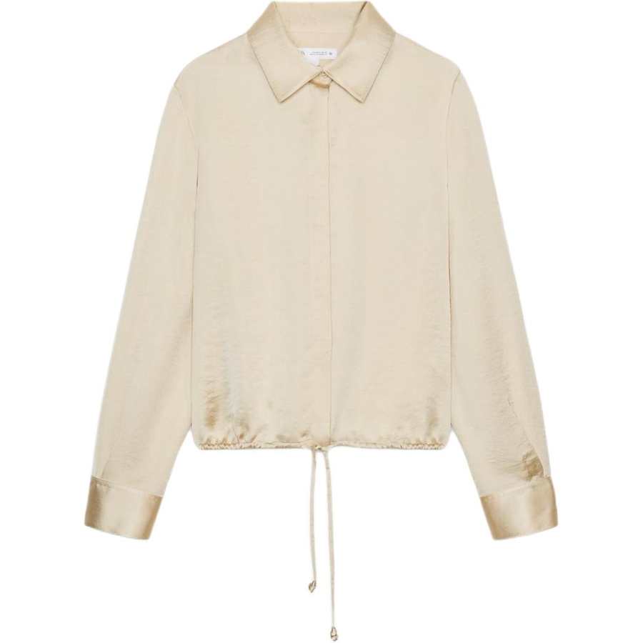 ZARA ZW Shirts Women's White Lapel
