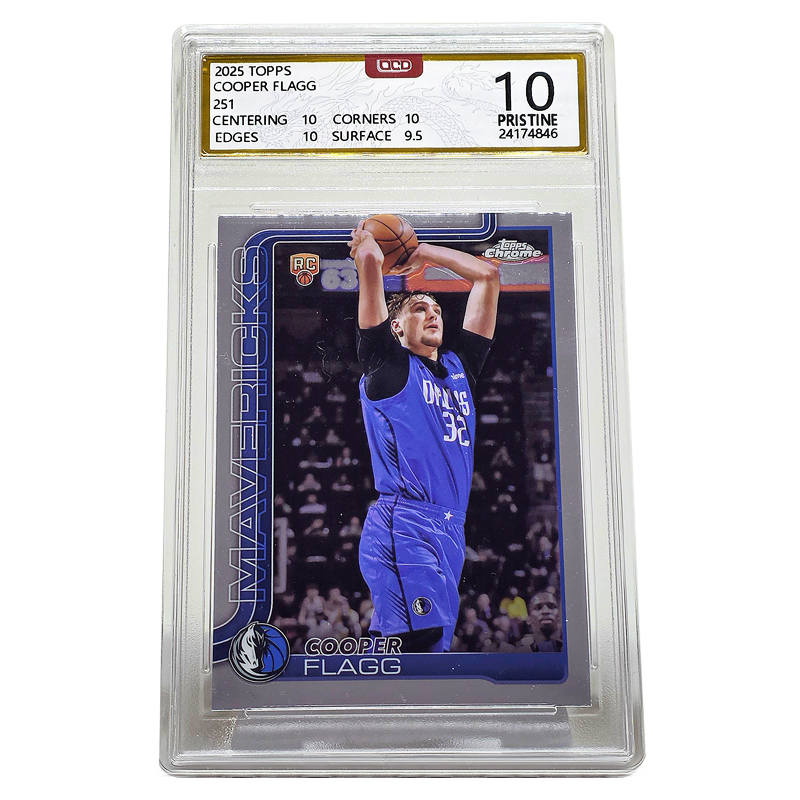 Topps Chrome Cooper Flag Player Card, 25th Draft, Mavericks First Overall Pick RC Rookie Card Graded Cards 1 Pc