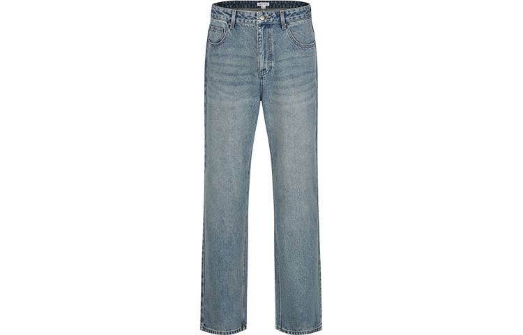 URBAN REVIVO Jeans Men's Blue Moderate Straight Fit Pants