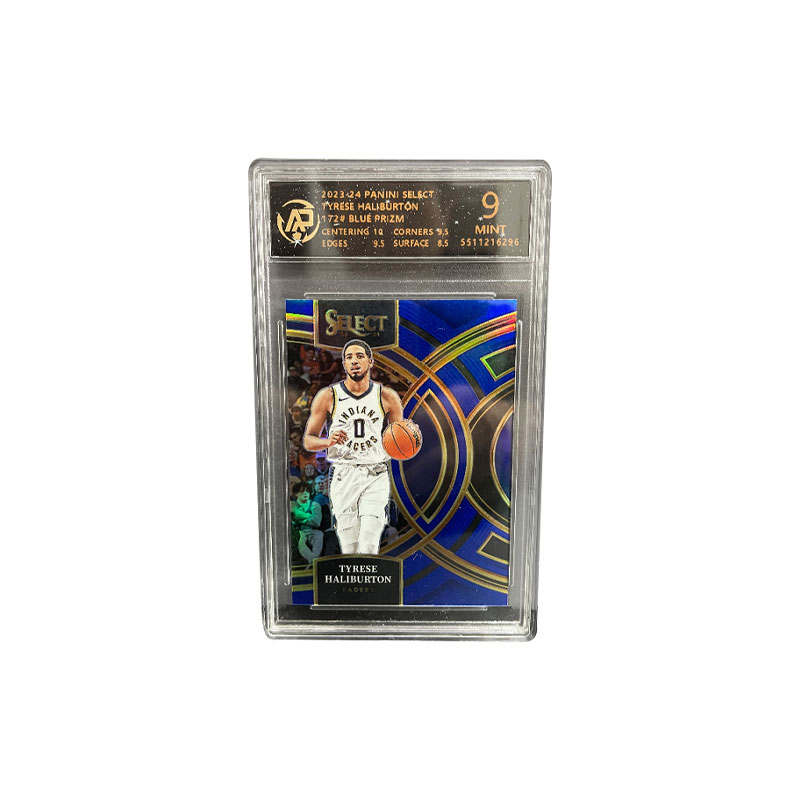 PANINI SELECT Haliburton, The King Of The Warriors, Secondary Blue Refraction Graded Cards 1 Pc