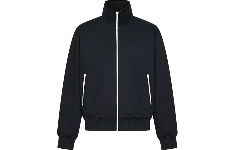 URBAN REVIVO Jackets Men's Navy Blue Stand Collar Moderate Other