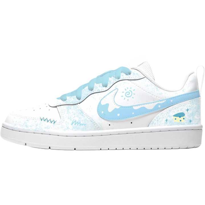 Nike Nike Court Borough Leather Abrasion Resistant, Breathable, Slip Resistant Cushioning