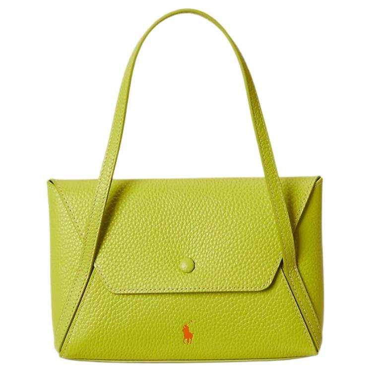 Polo Ralph Lauren Polo Play Leather Envelope Bag Handbag Mini Women's Green