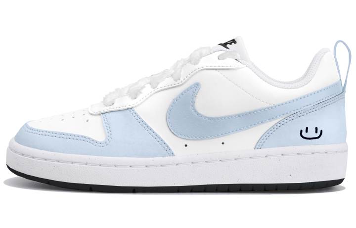 Nike Nike Court Borough 2 Low top Skateboard Shoes White Blue Teenagers