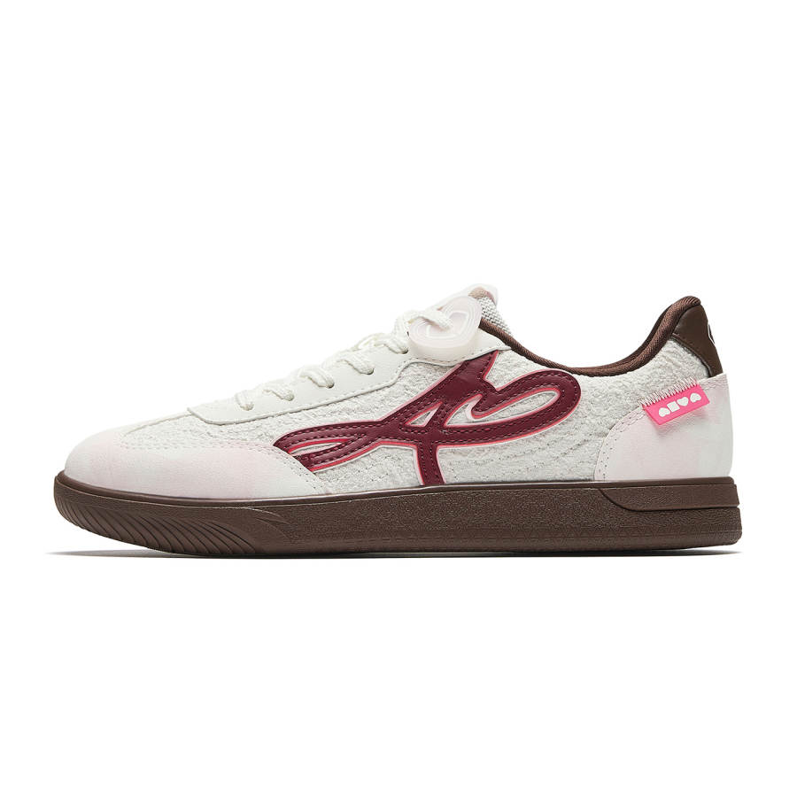 Anta Manchester Dance Low top Skateboard Shoes Women's White Red Pink