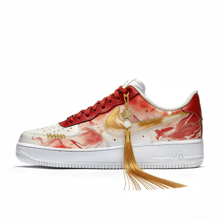 Nike Nike Air Force 1 Coverage Low top Skateboard Shoes Unisex Red