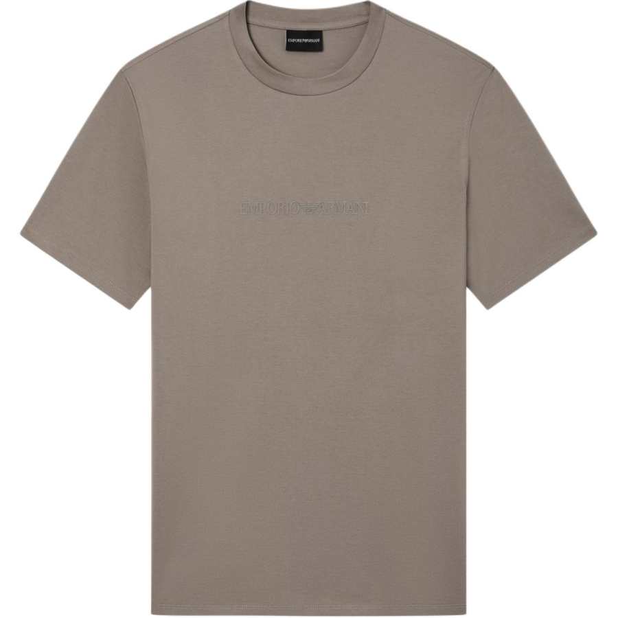 Emporio Armani Logo Embossed Crewneck T-Shirt