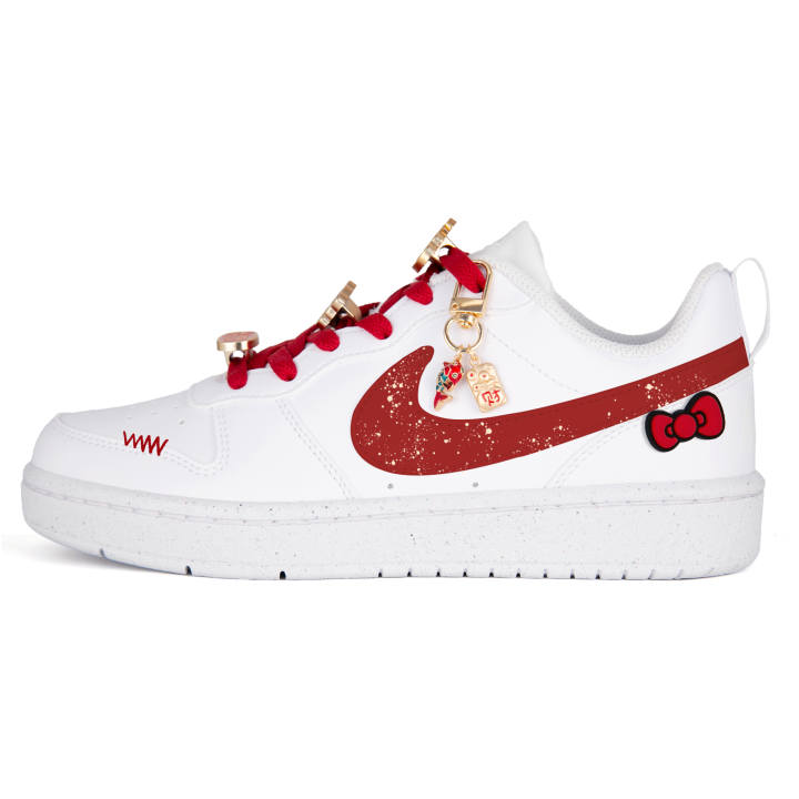 Nike Nike Court Borough First Class Koi Fish Leather Abrasion Resistant Slip Resistant Cushioning