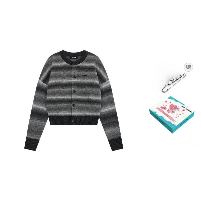 WE11DONE WE11DONE Ombre striped Cardigan