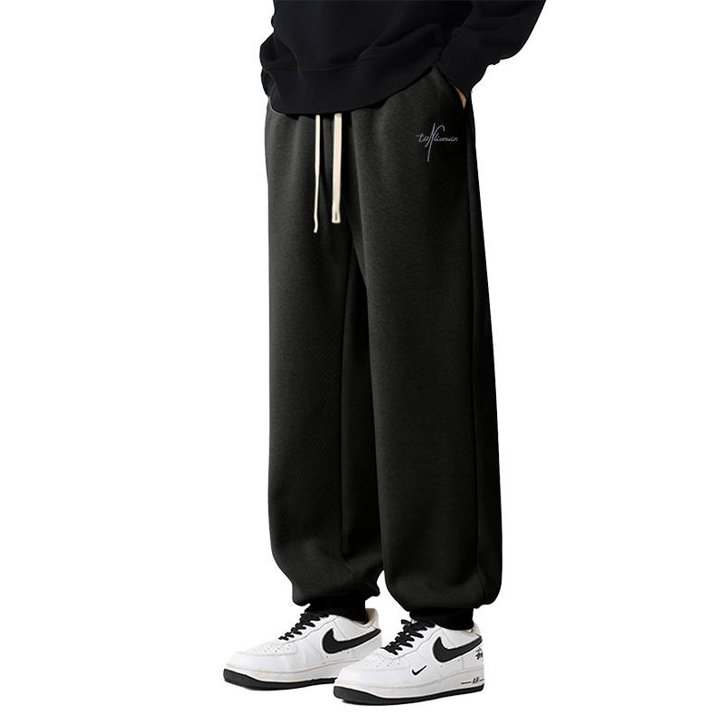 Tonlion Casual Pants Unisex Moderate Cuffed Pants