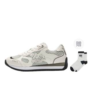 KARL LAGERFELD / Karl Lagerfeld Jeans Textile, Cow Leather Low top Casual Shoes Men's Ecru