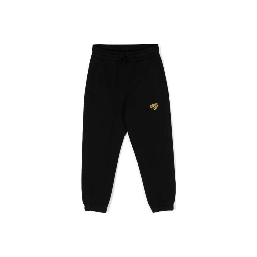 OFF-WHITE OFF WHITE Knitted Sweatpants, Regular Fit Black Kids'