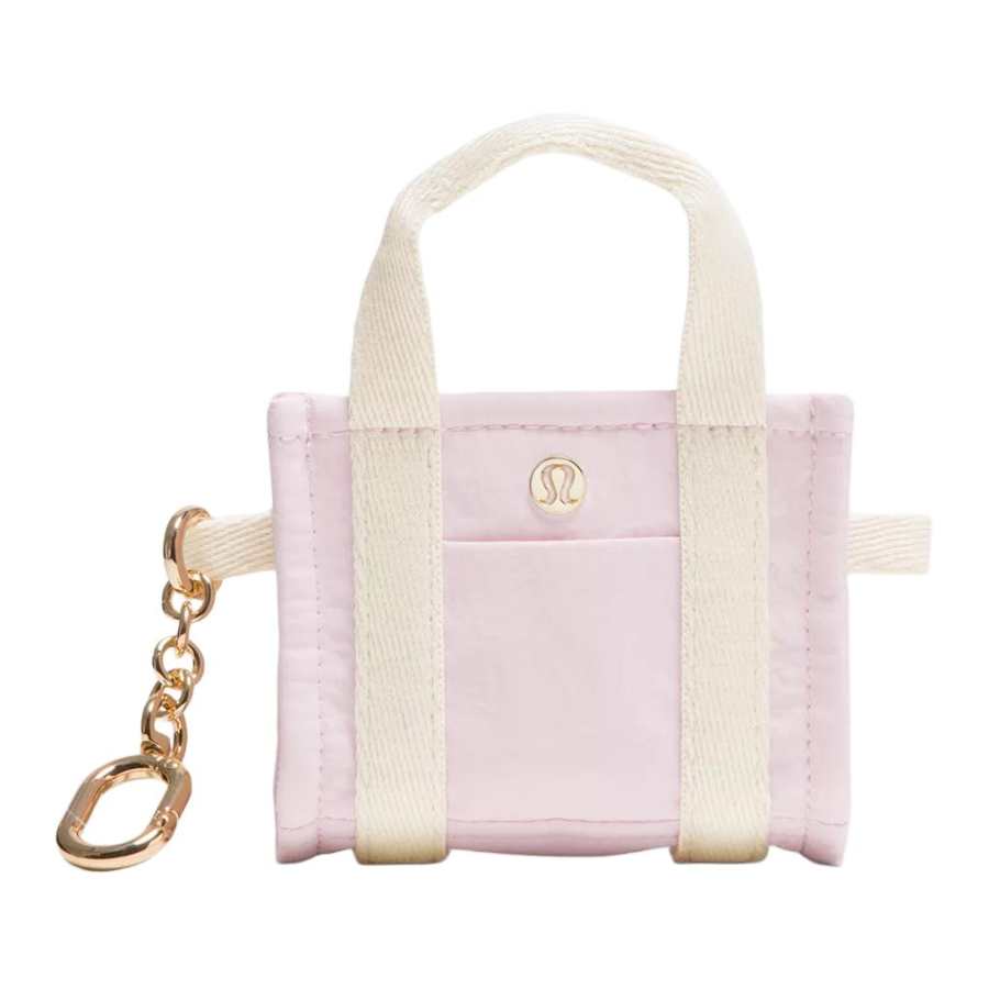Lululemon Boxy D Shaped Ring Bag Accessory Mini Women's Joy Pink & Light Ivory White