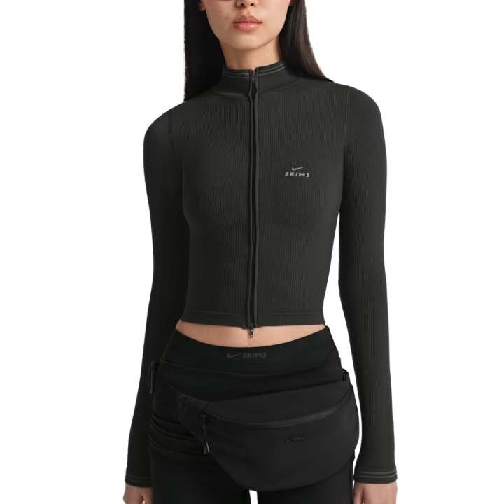 Nike NikeSKIMS Ribbed Seamless Women's Cropped Full-Zip Jacket