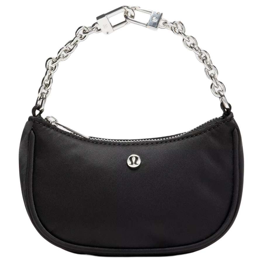 Lululemon City Essentials Nylon Handbag Mini Women's Black & Silver