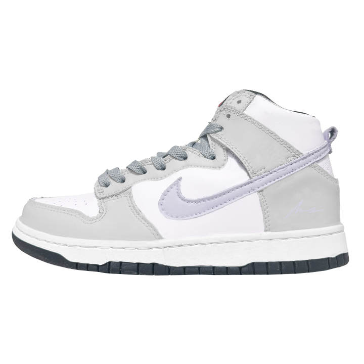 Nike Nike Dunk Taro Paste Gray Purple Cushioning Slip Resistant High top Skateboard Shoes Unisex Purple Gray