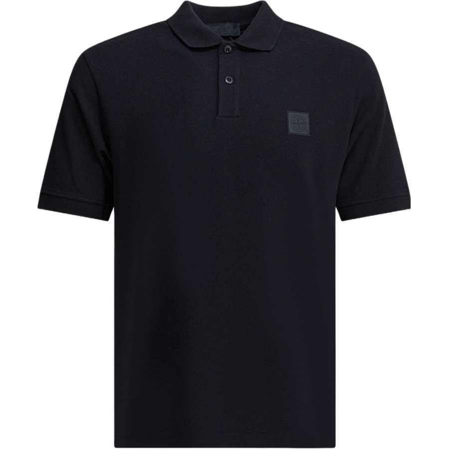 Stone Island Logo Patch Short-Sleeved Polo Shirt
