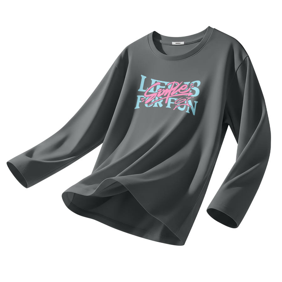 MINISO T Shirts Unisex Crew Neck Moderate Heavyweight