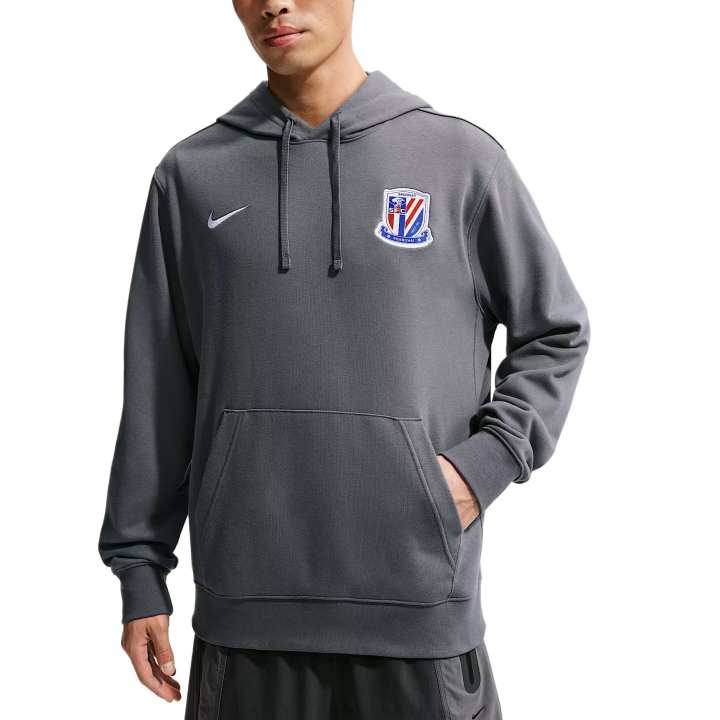 Nike Nike Club Sweatshirts Men's Dark Gray/White Hooded Moderate