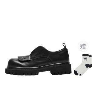 KARL LAGERFELD / Karl Lagerfeld Jeans Cow Leather Casual Leather Shoes Men's Black