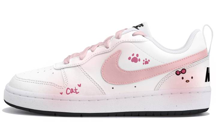 Nike Nike Court Borough Low top Skateboard Shoes Women's White Pink