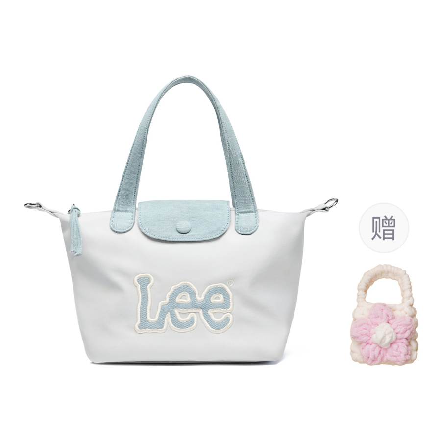 Lee Oxford Dumpling Bag Medium Women's Haze Blue/Brown/Pink