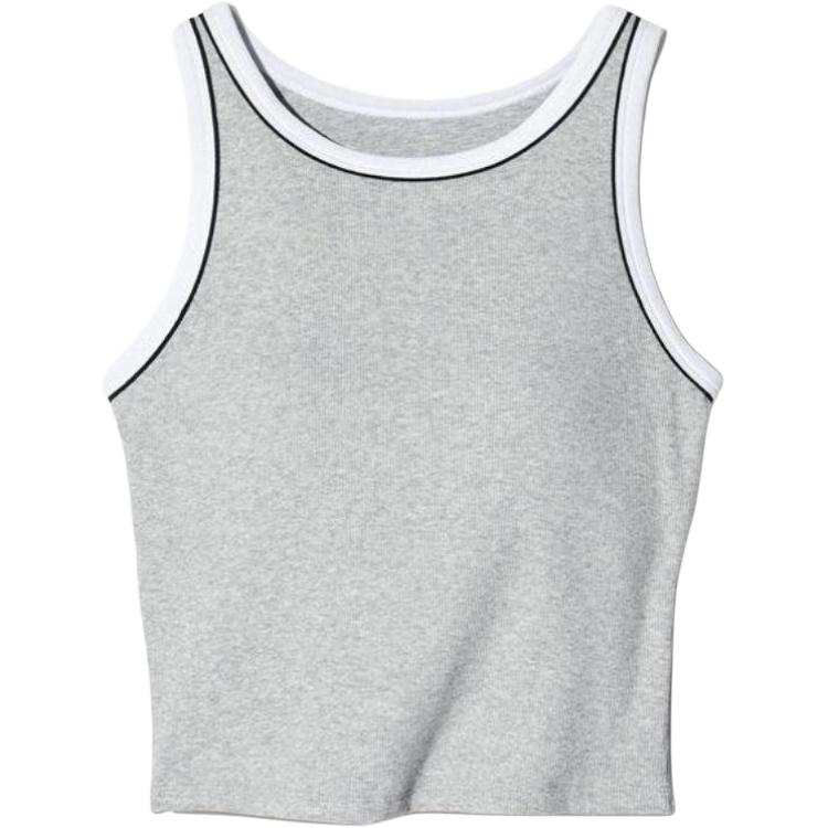 UNIQLO Tank Tops Women's Gray Crew Neck Moderate Other